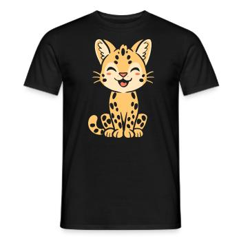 Serval - Männer T-Shirt - Schwarz - Vorne - AI Model Male 178 light (178cm)