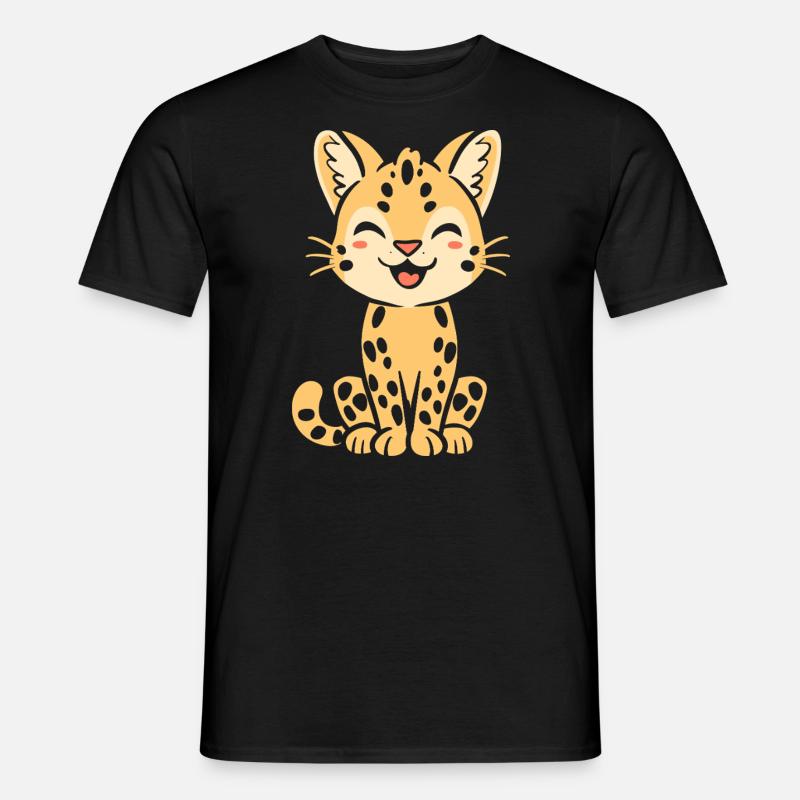 Serval - Männer T-Shirt - Schwarz