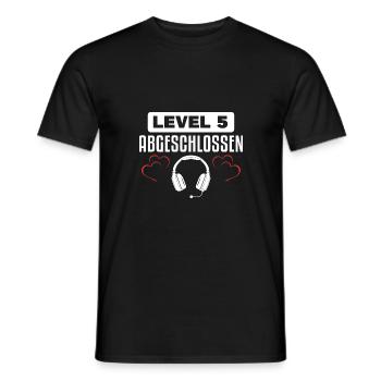Hölzerne Hochzeit 5. Hochzeitstag Geschenkidee - Männer T-Shirt - Schwarz - Vorne - AI Model Male 178 light (178cm)