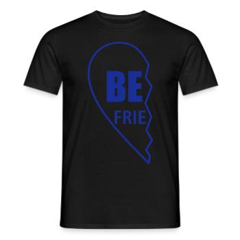 Left Half Best Friends for Friends or Couples - Men's T-Shirt - black - Front - AI Model Male 178 light (178cm)