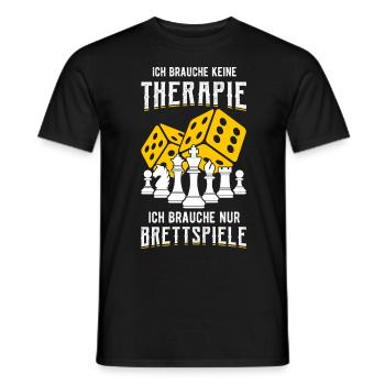 Ich brauche nur Brettspiele - Männer T-Shirt - Schwarz - Vorne - AI Model Male 178 light (178cm)