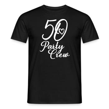 50 Party Crew 50th Birthday Party 50 ans - T-shirt homme - noir - Devant - AI Model Male 178 light (178cm)