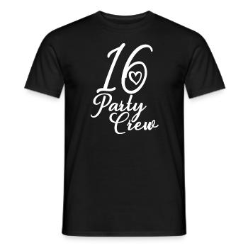 16 Party Crew 16. Geburtstag Party 16 Jahre alt - Männer T-Shirt - Schwarz - Vorne - AI Model Male 178 light (178cm)