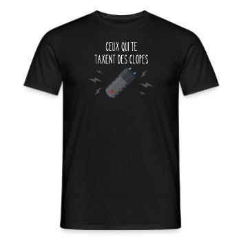 ceux qui taxent des clopes - T-shirt homme - noir - Devant - AI Model Male 178 light (178cm)
