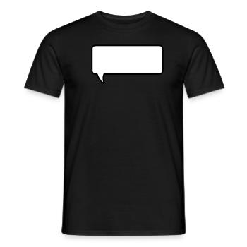 sprechblase mit deinem text - Männer T-Shirt - Schwarz - Vorne - AI Model Male 178 light (178cm)