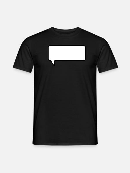 sprechblase mit deinem text - Men's T-Shirt - black