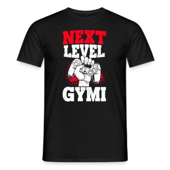 neue Schule Zocker Contoller Abenteuer Vintage Gym - Männer T-Shirt - Schwarz - Vorne - AI Model Male 178 light (178cm)