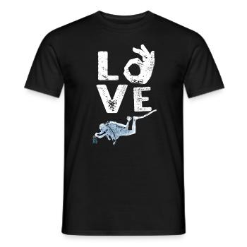 Ich mag es, mit einem Taucher zu tauchen - Männer T-Shirt - Schwarz - Vorne - AI Model Male 178 light (178cm)