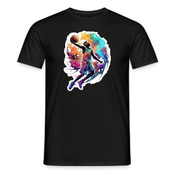 Basketballspieler - Männer T-Shirt - Schwarz - Vorne - AI Model Male 178 light (178cm)