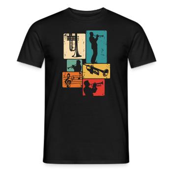 Trompete Musiker Orchester Trompeter - Männer T-Shirt - Schwarz - Vorne - AI Model Male 178 light (178cm)