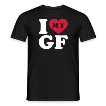 J'aime ma copine - T-shirt homme - noir - Devant - AI Model Male 178 light (178cm)