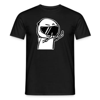 Double Middle Finger Biker Meme - Männer T-Shirt - Schwarz - Vorne - AI Model Male 178 light (178cm)
