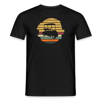 Voiturette de golf Golfspieler Golfeur Golfen Retro - T-shirt homme - noir - Devant - AI Model Male 178 light (178cm)