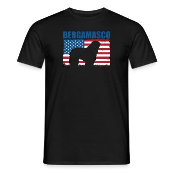 Bergamasker Hirtenhund - Männer T-Shirt - Schwarz - Vorne - AI Model Male 178 light (178cm)