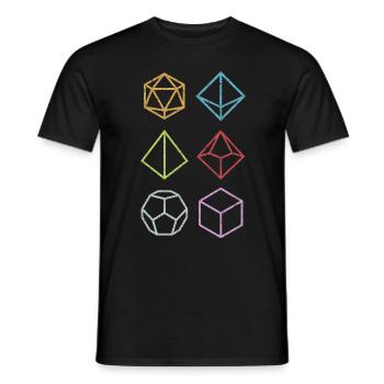 Dice Board Game Dragon Player Gift RPG - Men's T-Shirt - black - Front - AI Model Male 178 light (178cm)