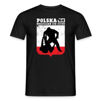 Brazilian Jiu-Jitsu Poland - Männer T-Shirt - Schwarz - Vorne - AI Model Male 178 light (178cm)