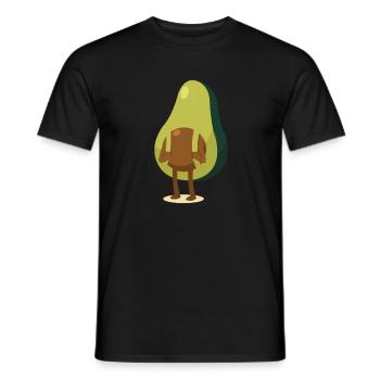 Avocado mit Rucksack - Männer T-Shirt - Schwarz - Vorne - AI Model Male 178 light (178cm)