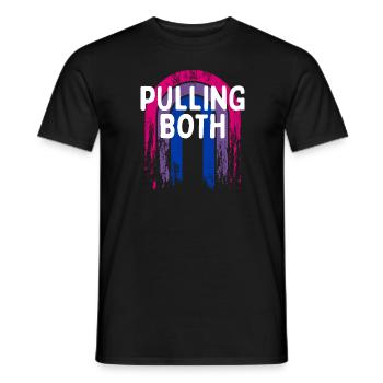 Tirer les deux couples bisexuels LGBTQ Bi Pride drôles - T-shirt homme - noir - Devant - AI Model Male 178 light (178cm)