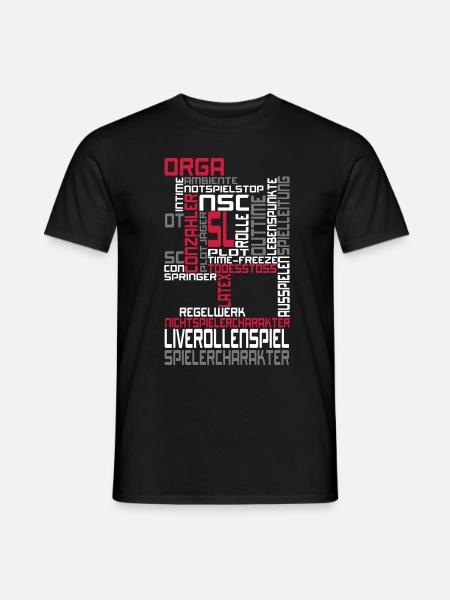 Textwolke LARP - Männer T-Shirt - 