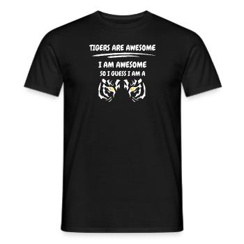 Les tigres sont géniaux - T-shirt homme - noir - Devant - AI Model Male 178 light (178cm)