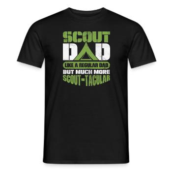 Scout Dad like regular dad but scout-tacular - Men's T-Shirt - black - Front - AI Model Male 178 light (178cm)