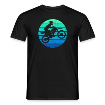 Motocross Dirt Bike Rider Motorcycle - Men's T-Shirt - black - Front - AI Model Male 178 light (178cm)