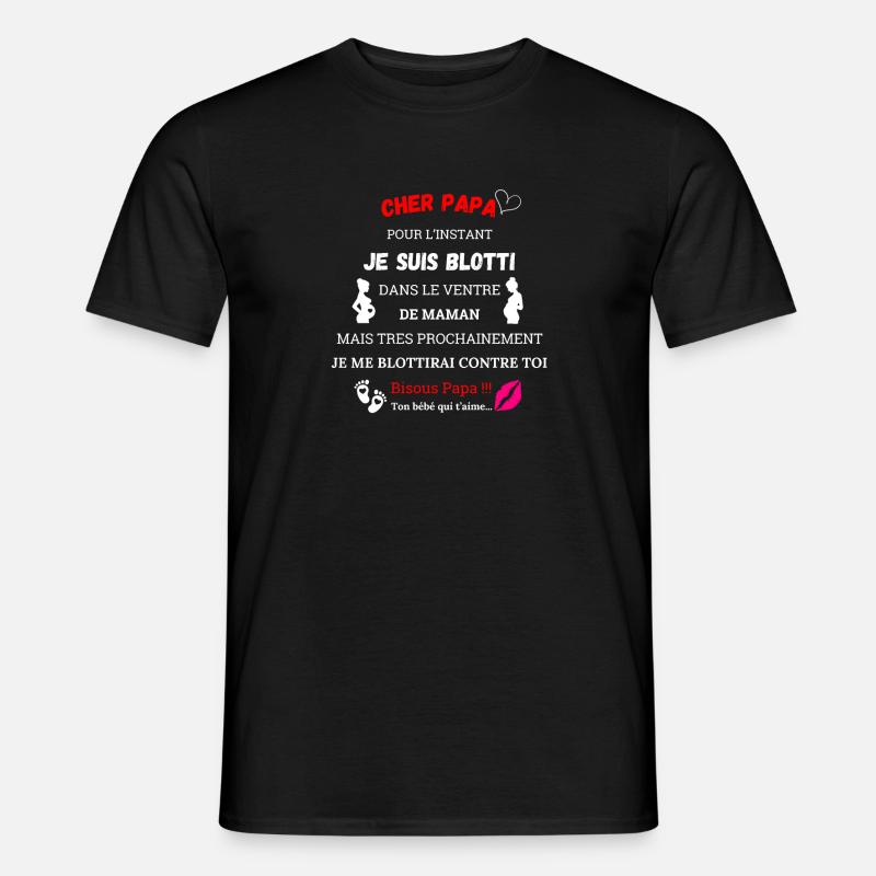 Ankündigung der Schwangerschaft des werdenden Vaters - Männer T-Shirt - Schwarz