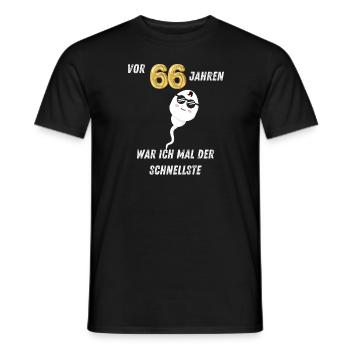 66. Geburtstag - Männer T-Shirt - Schwarz - Vorne - AI Model Male 178 light (178cm)