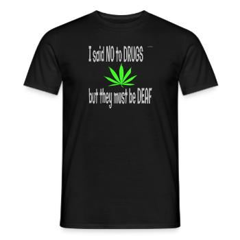 I said no to drugs - Men's T-Shirt - black - Front - AI Model Male 178 light (178cm)