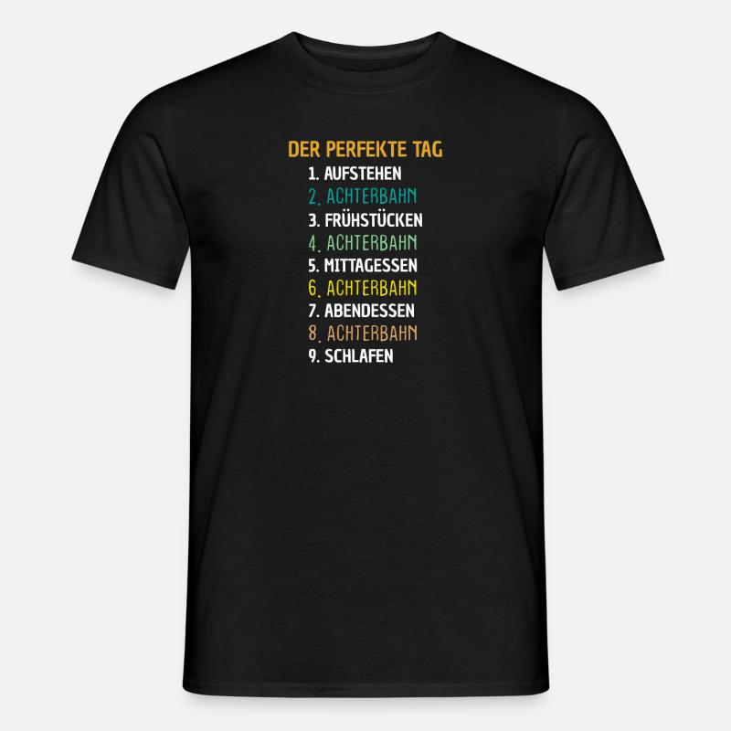Achterbahn Freizeitpark Geschenk - Männer T-Shirt - Schwarz