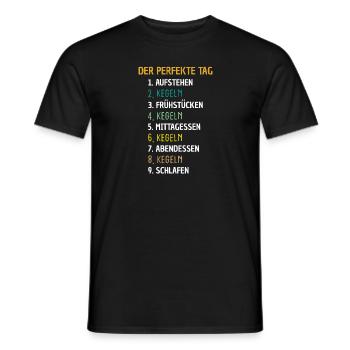 Kegeln Bowling Geschenk - Männer T-Shirt - Schwarz - Vorne - AI Model Male 178 light (178cm)