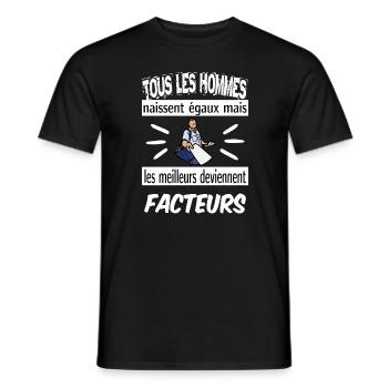 les meilleurs deviennent facteurs - T-shirt homme - noir - Devant - AI Model Male 178 light (178cm)