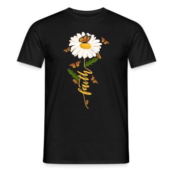 Faith Daisy Christian Jardinier - T-shirt homme - noir - Devant - AI Model Male 178 light (178cm)
