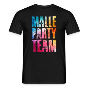 Malle Party Team Bunt - Männer T-Shirt - Schwarz - Vorne - AI Model Male 178 light (178cm)