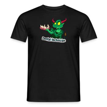 dental technician - Men's T-Shirt - black - Front - AI Model Male 178 light (178cm)