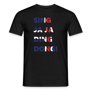 Singen Sie ja ja ding dong Eurovision Island Shirt - Männer T-Shirt - Schwarz - Vorne - AI Model Male 178 light (178cm)