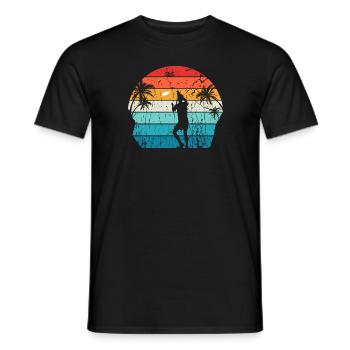 Frisbee - Men's T-Shirt - black - Front - AI Model Male 178 light (178cm)