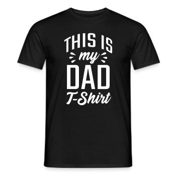 Father Sayings Proud Dad Father's Day Dad T-Shirt - Men's T-Shirt - black - Front - AI Model Male 178 light (178cm)