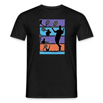 padel padel tennis padeltennis player paddle padle - Men's T-Shirt - black - Front - AI Model Male 178 light (178cm)