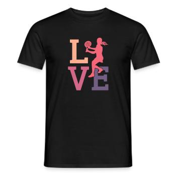 Love Padel Player Padel Tennis Femmes - T-shirt homme - noir - Devant - AI Model Male 178 light (178cm)