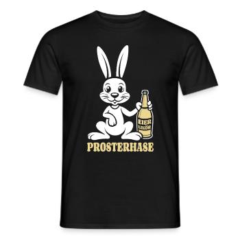 Prosterhase - Osterhase - Prost - Ostern - Männer T-Shirt - Schwarz - Vorne - AI Model Male 178 light (178cm)