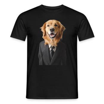 Chien - T-shirt homme - noir - Devant - AI Model Male 178 light (178cm)