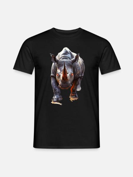 Nashorn - Männer T-Shirt - Schwarz