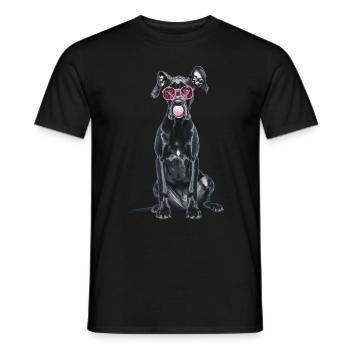 Deutsche Dogge - Männer T-Shirt - Schwarz - Vorne - AI Model Male 178 light (178cm)