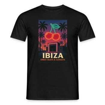 Ibiza Nightlife Vibes simple - Männer T-Shirt - Schwarz - Vorne - AI Model Male 178 light (178cm)