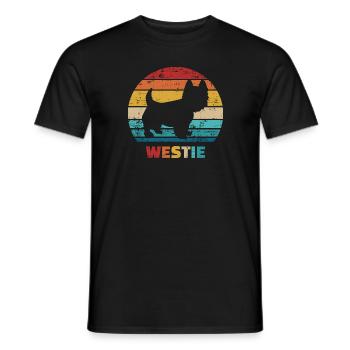 Westie - Men's T-Shirt - black - Front - AI Model Male 178 light (178cm)