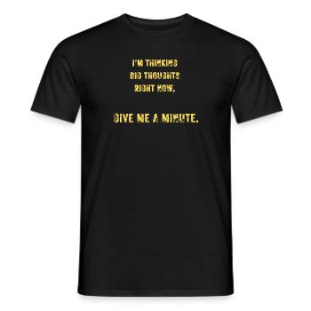 Big Thoughts - Men's T-Shirt - black - Front - AI Model Male 178 light (178cm)