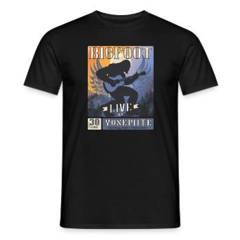 Bigfoot lustige Band Shirt Parodie - Männer T-Shirt - Schwarz - Vorne - AI Model Male 178 light (178cm)