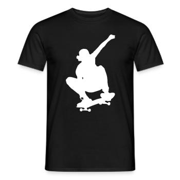 Skater Silhouette Skateboarder Sk8ter Skate skate - T-shirt homme - noir - Devant - AI Model Male 178 light (178cm)