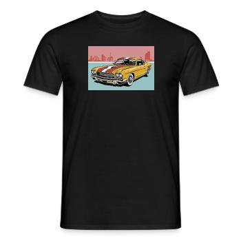 Retro muscle car 2 - Männer T-Shirt - Schwarz - Vorne - AI Model Male 178 light (178cm)
